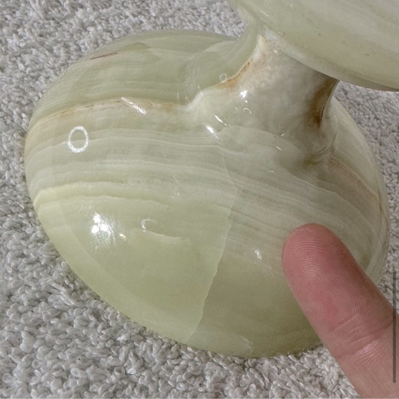 Vintage Yellow Onyx Candlestick Holders X2 - Picture 9 of 16